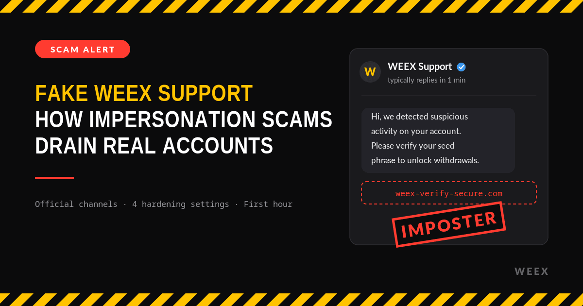 Fake WEEX Support: How Impersonation Scams Drain Real Accounts