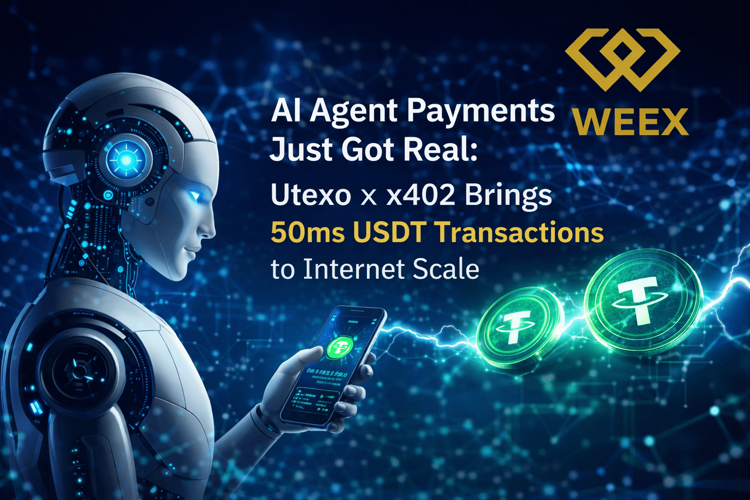 AI Agent Payments Just Got Real: Utexo × x402 Brings 50ms USDT Transactions to Internet Scale