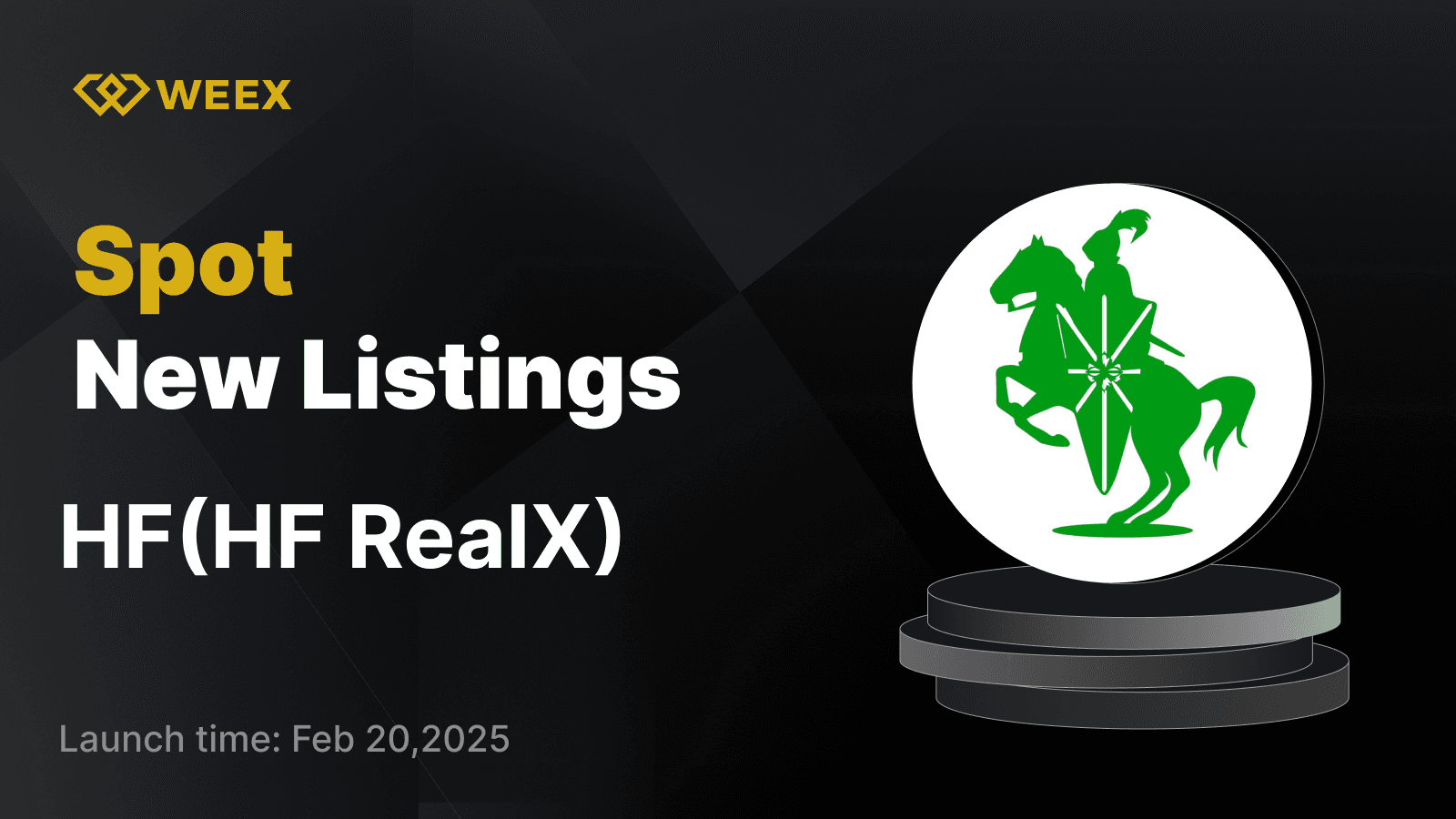  WEEX listuje HF RealX (HF) i Open Spot Trading dla pary HF USDT