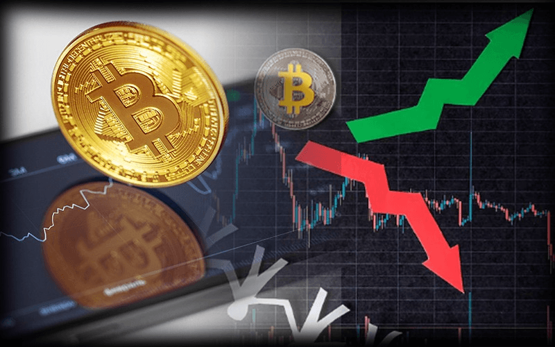Gra w Bitcoina między wzrostem a spadkiem