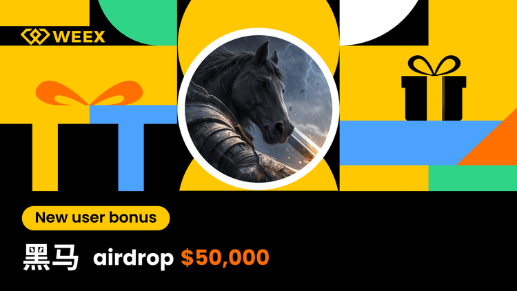 Airdrop 黑马 na giełdzie WEEX: Podział 50 000 USDT w nagrodach dla nowych użytkowników