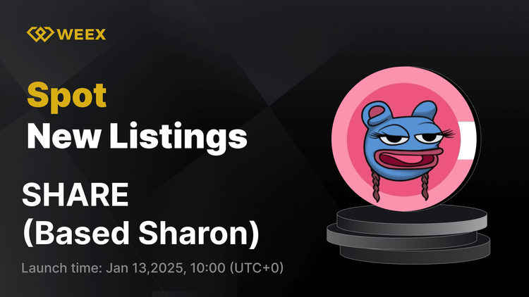 Nowy listing na WEEX: Based Sharon (SHARE) pojawi się na rynku spot WEEX