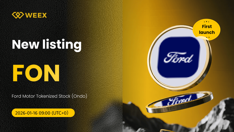 FON USDT teraz na WEEX: Handluj tokenizowanymi akcjami Ford Motor (FON)